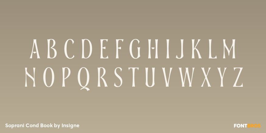 Soprani Cond Book Font Poster #2