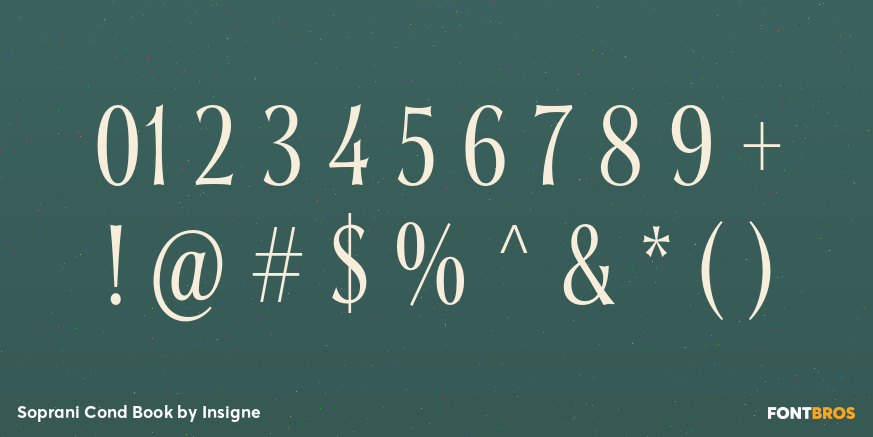 Soprani Cond Book Font Poster #4