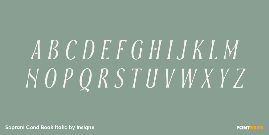 Soprani Cond Book Italic Font Poster #2