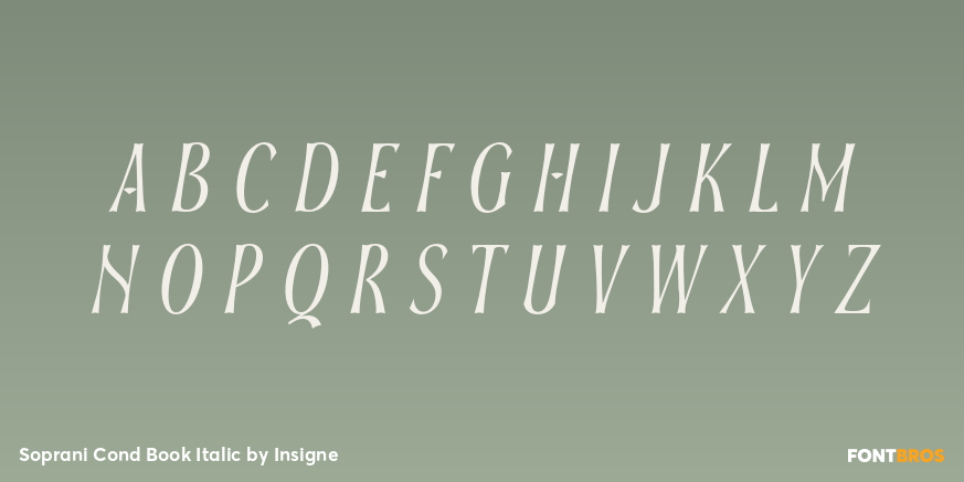 Soprani Cond Book Italic Font Poster #1