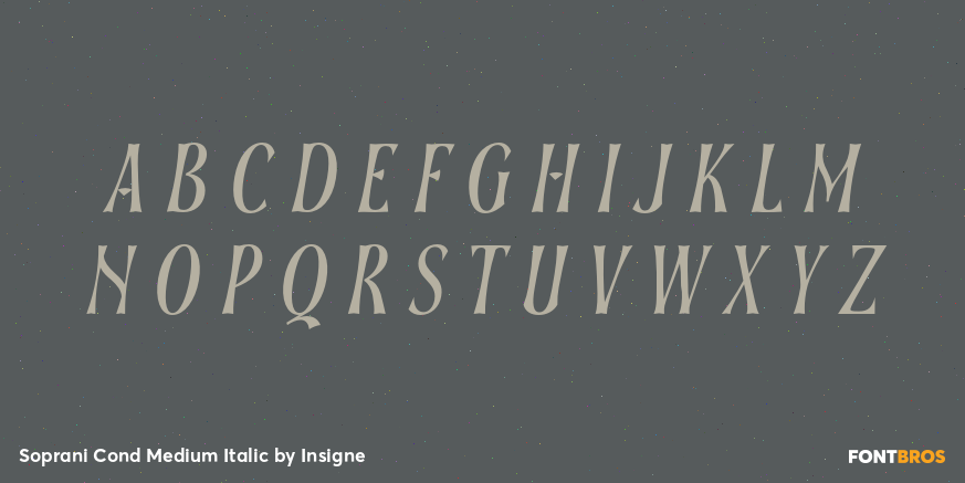 Soprani Cond Medium Italic Font Poster #1