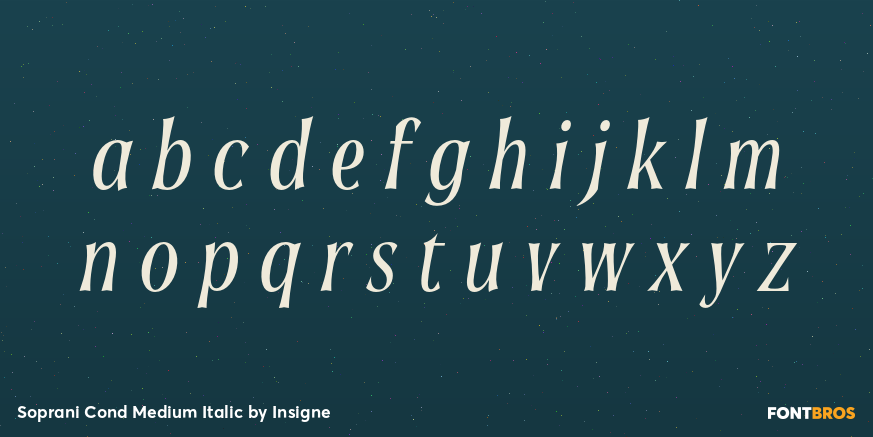 Soprani Cond Medium Italic Font Poster #1