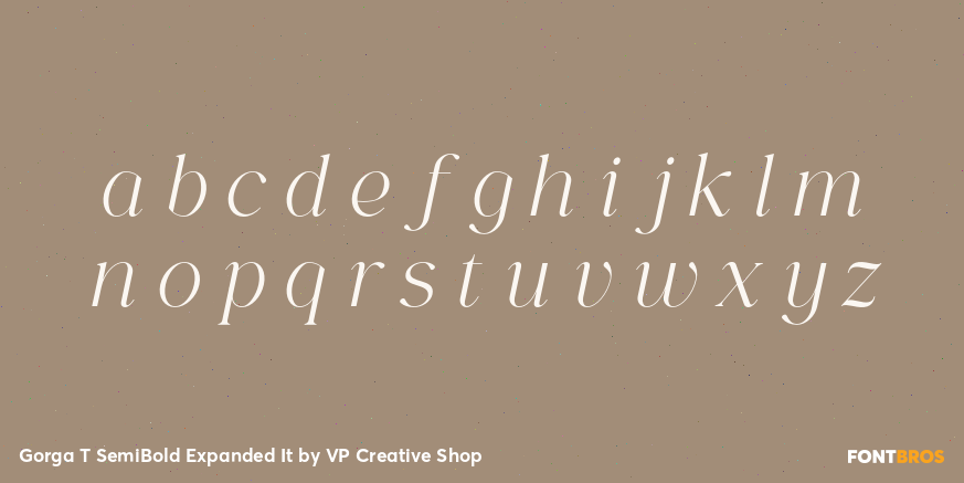 Gorga T SemiBold Expanded It Font Poster #3