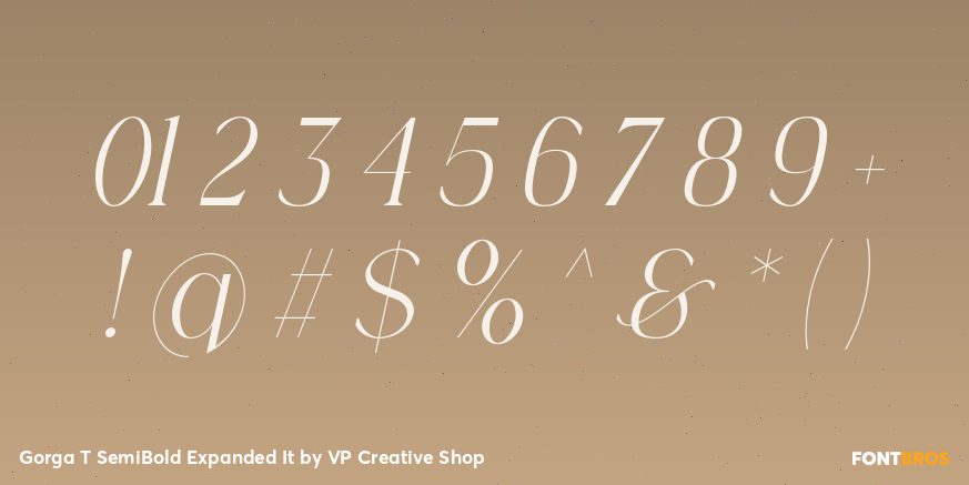 Gorga T SemiBold Expanded It Font Poster #4