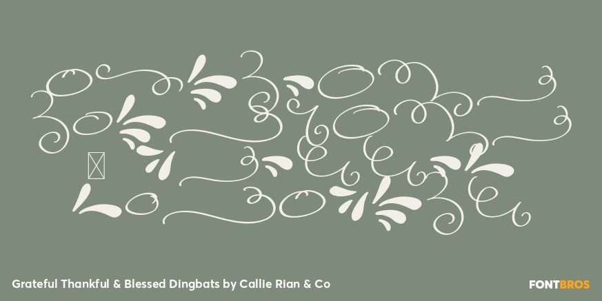 Grateful Thankful & Blessed Dingbats Poster