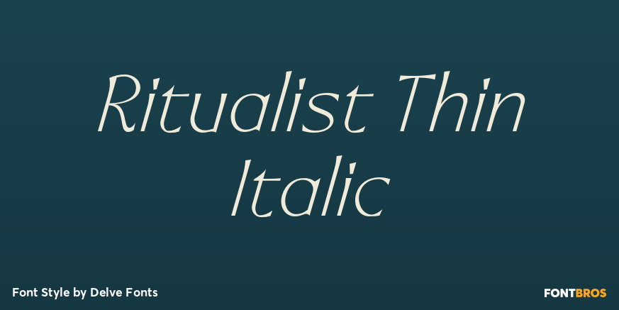 Ritualist Thin Italic Font Poster #1