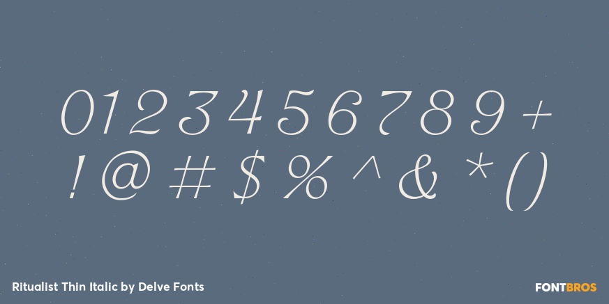 Ritualist Thin Italic Font Poster #4