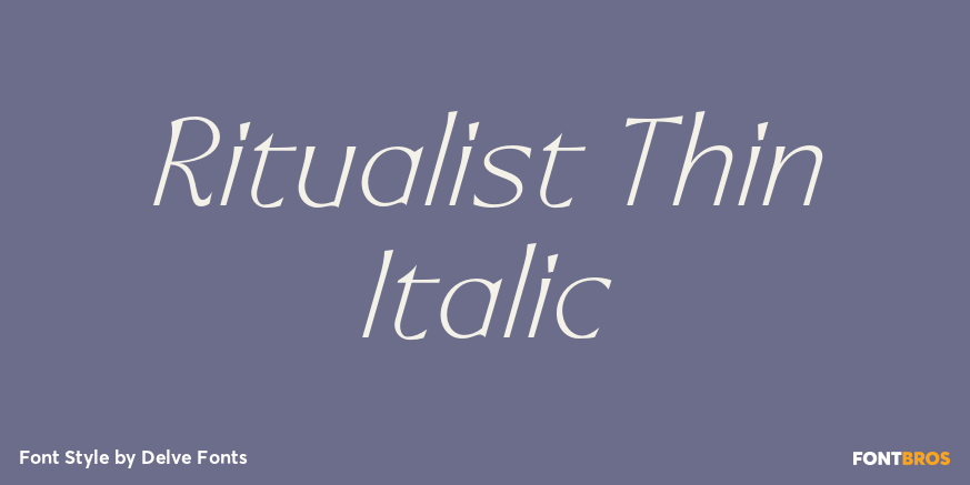 Ritualist Thin Italic Font Poster #1