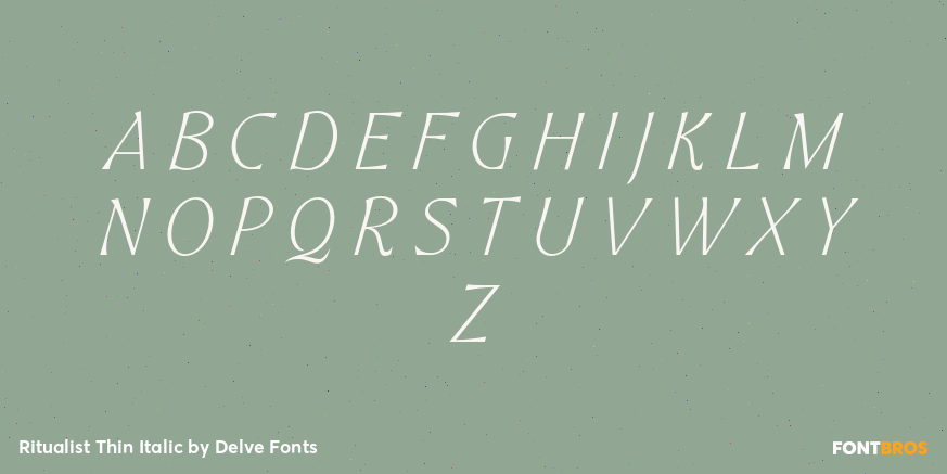 Ritualist Thin Italic Font Poster #2