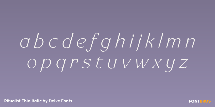 Ritualist Thin Italic Font Poster #3
