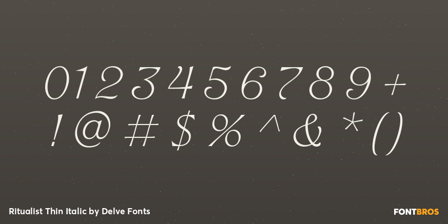 Ritualist Thin Italic Font Poster #4