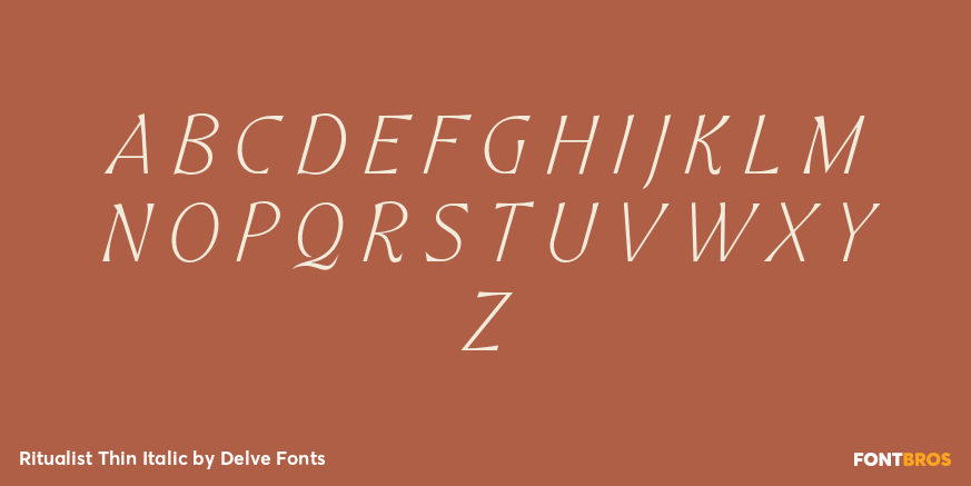 Ritualist Thin Italic Font Poster #2