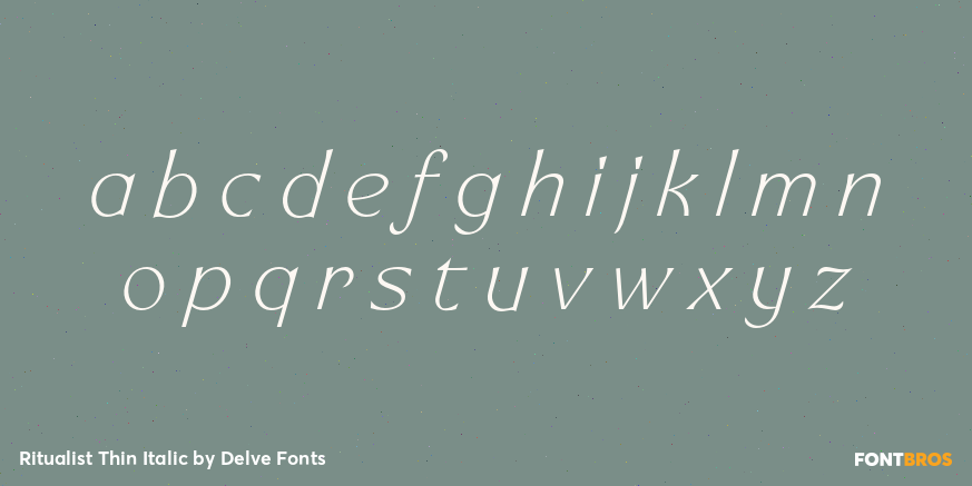 Ritualist Thin Italic Font Poster #3