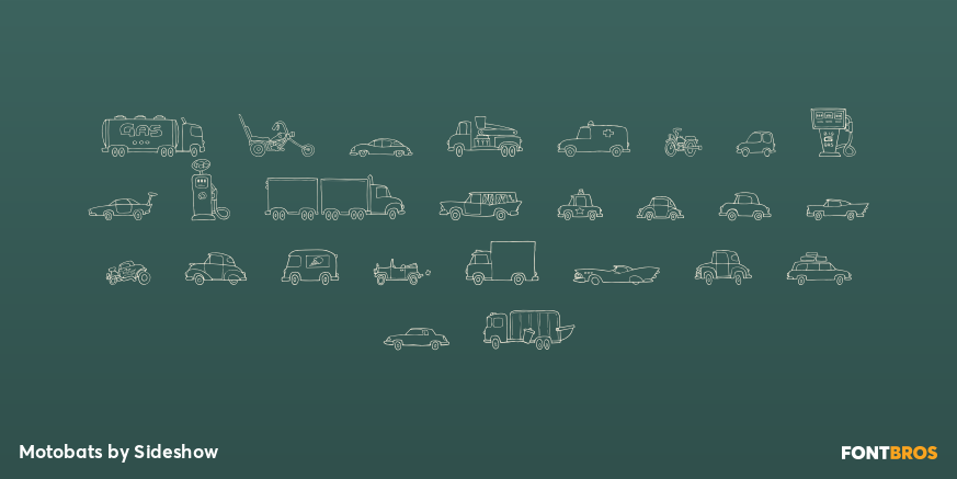 Motobats Font Poster #2