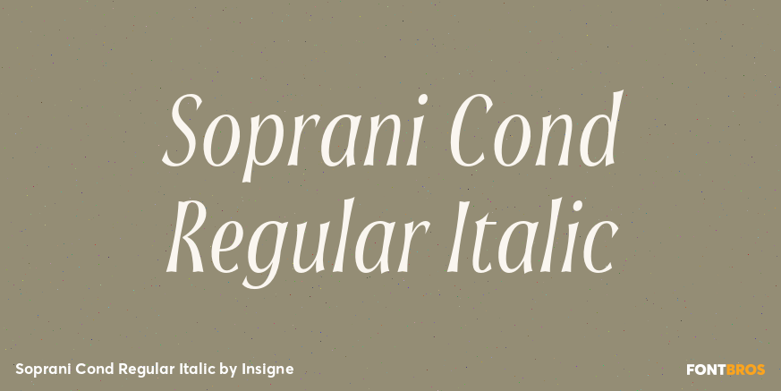 Soprani Cond Regular Italic Font Poster #1