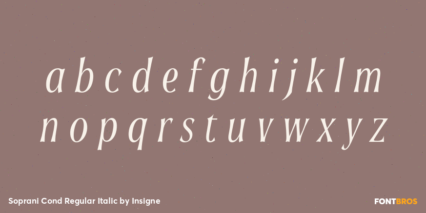 Soprani Cond Regular Italic Font Poster #3