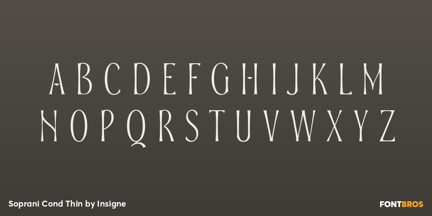 Soprani Cond Thin Font Poster #2