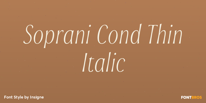 Soprani Cond Thin Italic Poster