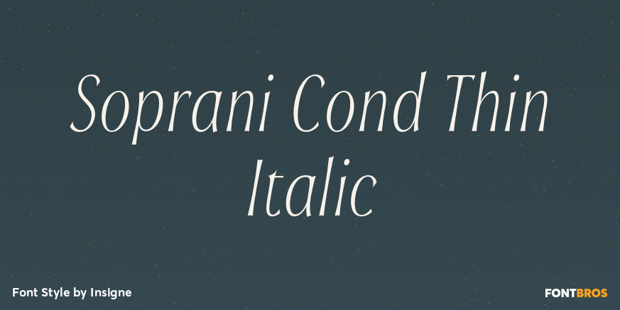 Soprani Cond Thin Italic Poster