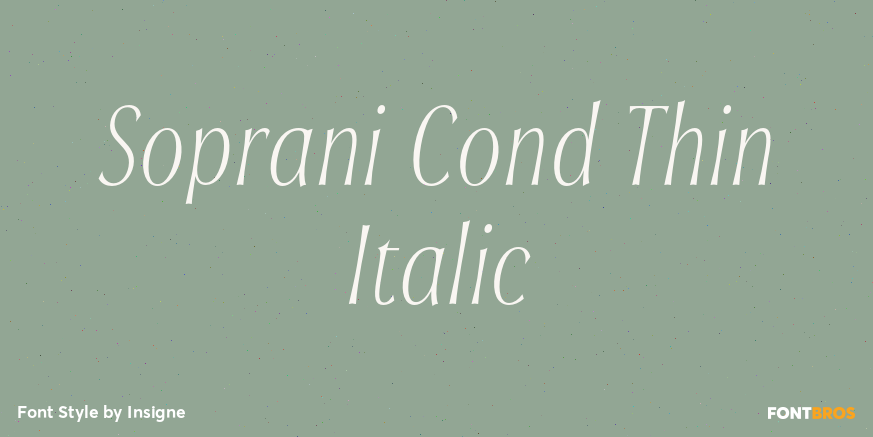 Soprani Cond Thin Italic Poster