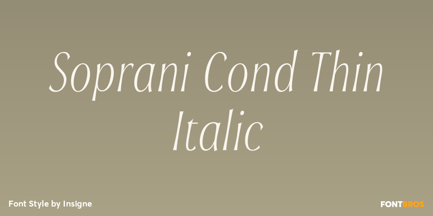 Soprani Cond Thin Italic Poster
