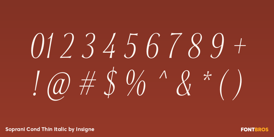 Soprani Cond Thin Italic Font Poster #1