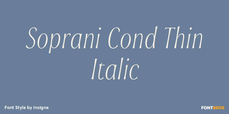 Soprani Cond Thin Italic Poster