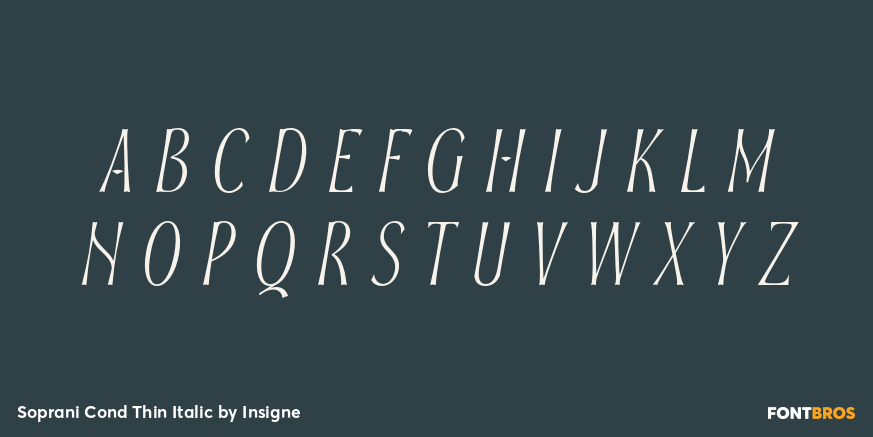 Soprani Cond Thin Italic Font Poster #1