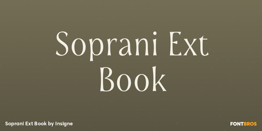 Soprani Ext Book Font Poster #1