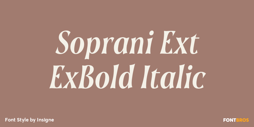 Soprani Ext ExBold Italic Poster