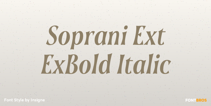 Soprani Ext ExBold Italic Poster