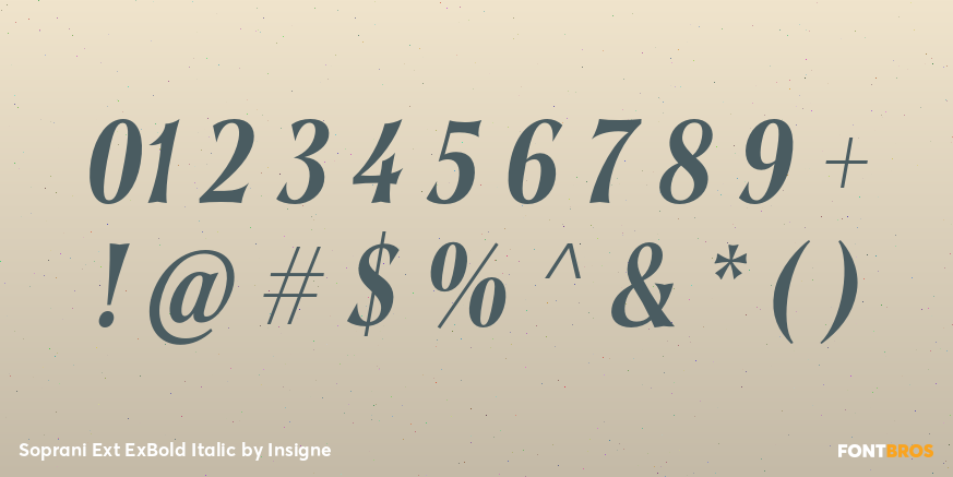Soprani Ext ExBold Italic Font Poster #1