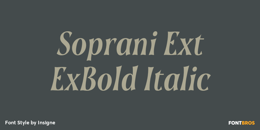 Soprani Ext ExBold Italic Poster