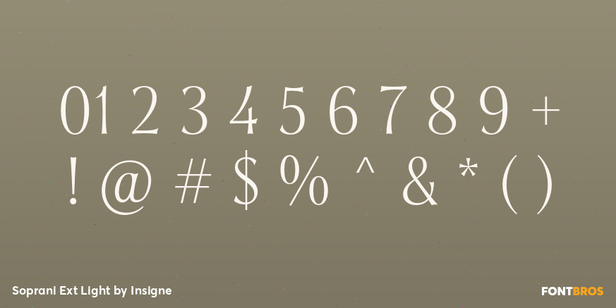 Soprani Ext Light Font Poster #4
