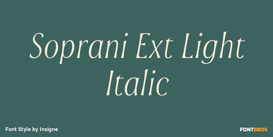 Soprani Ext Light Italic Poster