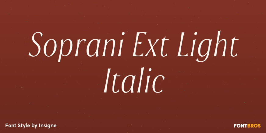 Soprani Ext Light Italic Poster