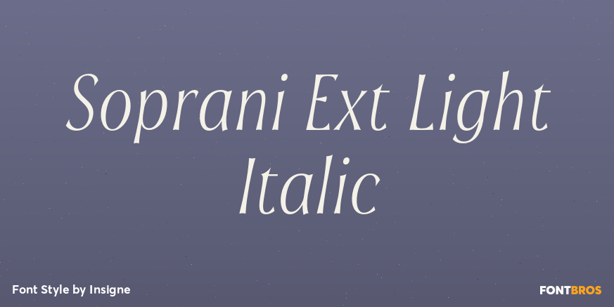Soprani Ext Light Italic Poster