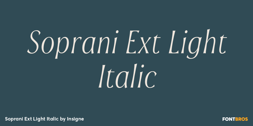 Soprani Ext Light Italic Poster