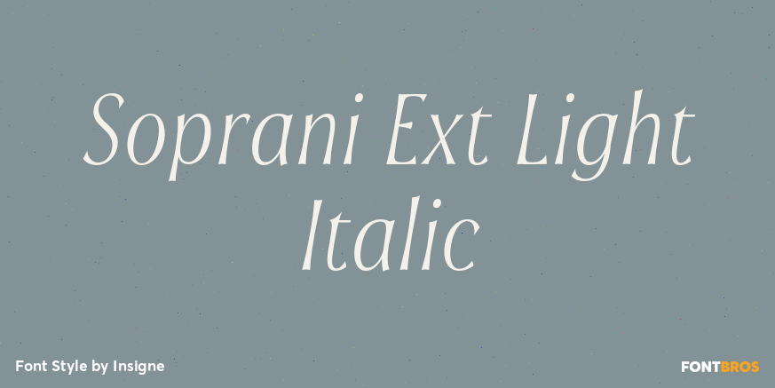 Soprani Ext Light Italic Poster