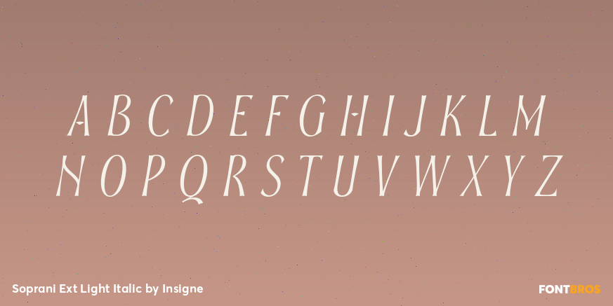Soprani Ext Light Italic Font Poster #2