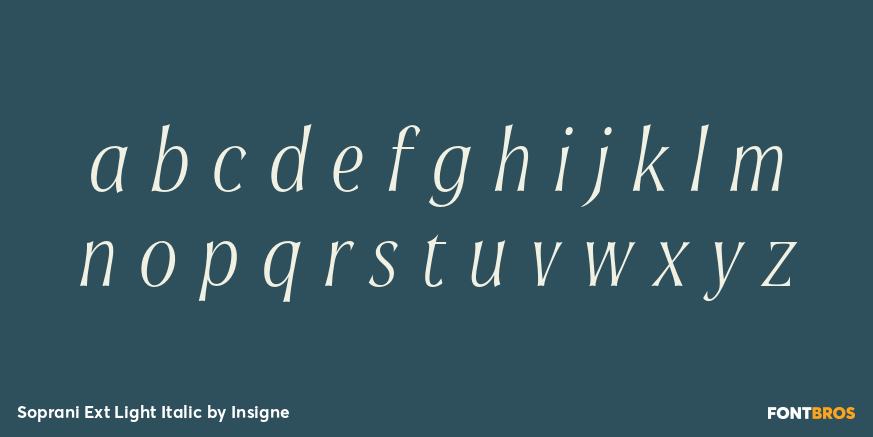 Soprani Ext Light Italic Font Poster #3