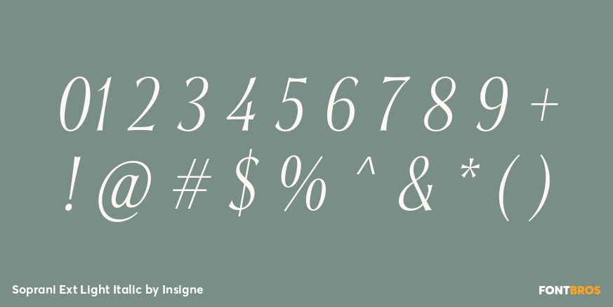 Soprani Ext Light Italic Font Poster #4