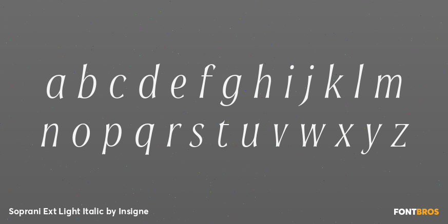 Soprani Ext Light Italic Font Poster #1