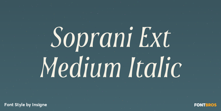 Soprani Ext Medium Italic Poster
