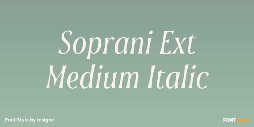 Soprani Ext Medium Italic Poster