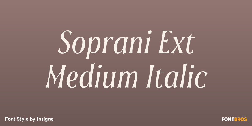 Soprani Ext Medium Italic Poster