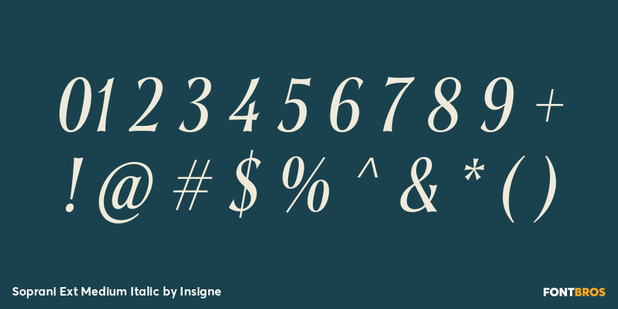Soprani Ext Medium Italic Font Poster #1