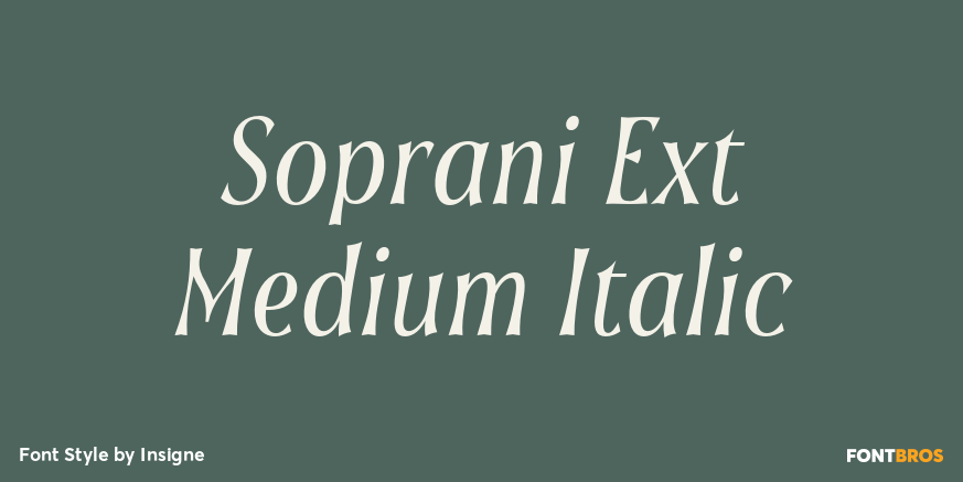 Soprani Ext Medium Italic Poster