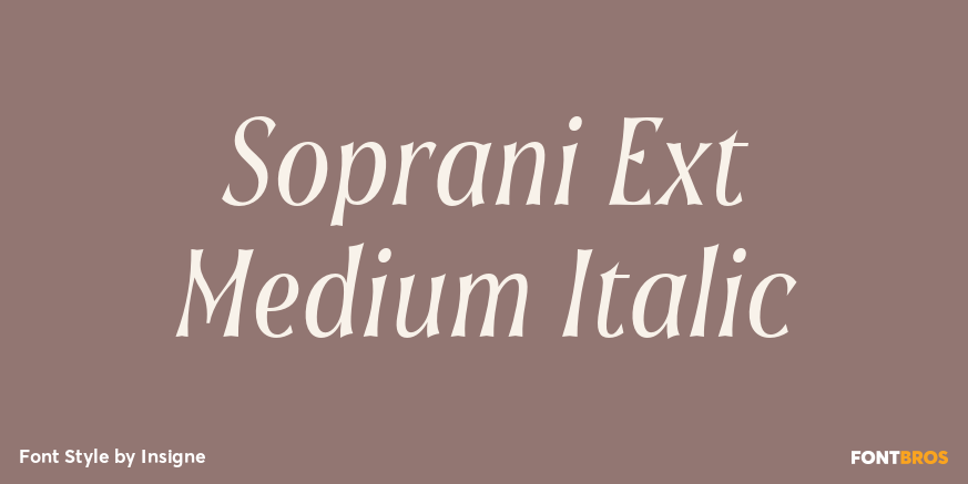 Soprani Ext Medium Italic Poster