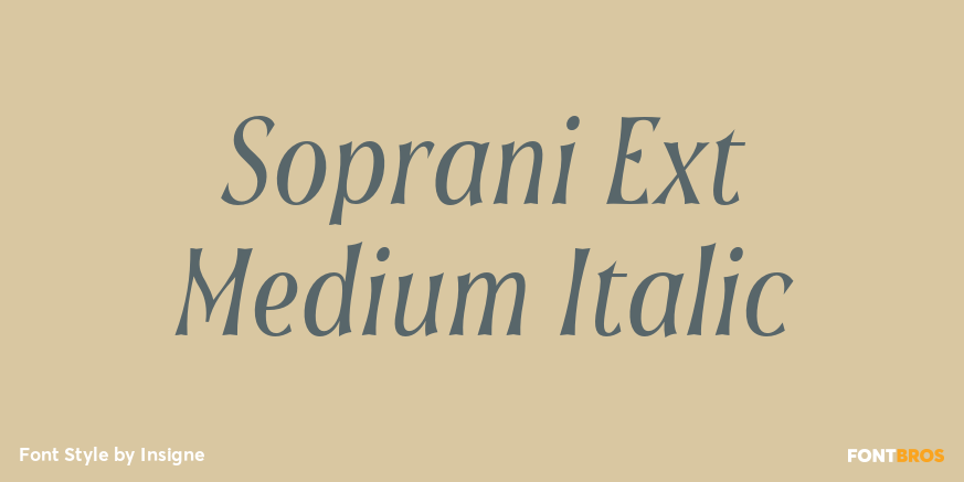 Soprani Ext Medium Italic Poster